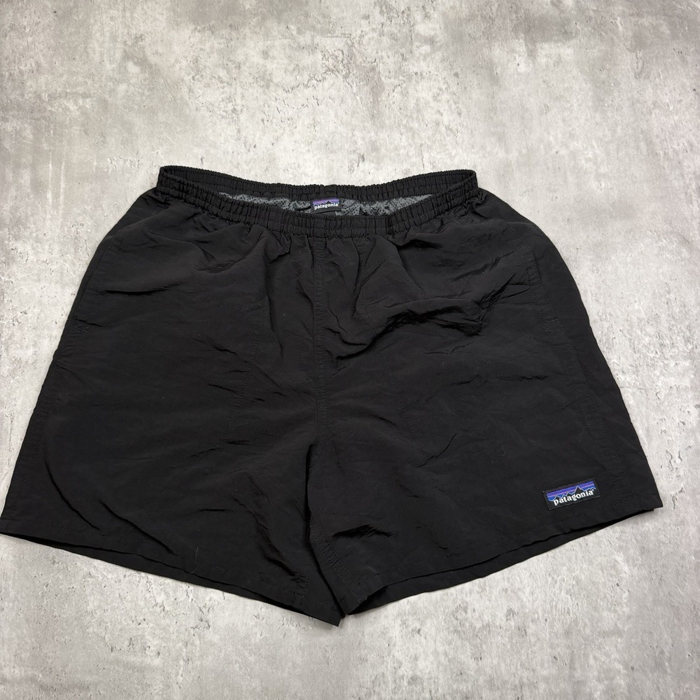 Patagonia Baggies Shorts Mens S Black 5" Inseam Recycled Nylon 57022